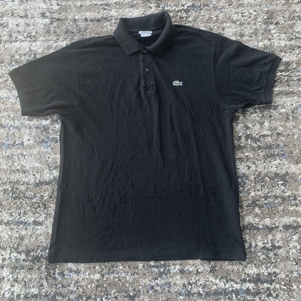 Lacoste Mens XL 6 Black Short Sleeve Polo Shirt